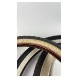 Set of 3 Vintage 20" White Wall Bicycle Tires