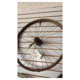 28" Steel Clad Wooden Bicycle Wheel