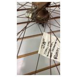 28" Steel Clad Wooden Bicycle Wheel