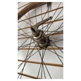 Vintage 26" Steel Clad Wood Rim Bicycle Wheel with New Departure Model C Hub
