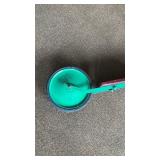 Vintage Green and Red Push Scooter