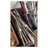 Collection of Vintage Bicycle Forks in Various Colors