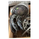 Collection of Vintage Bicycle Cranks and Chainrings