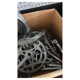 Collection of Vintage Bicycle Cranks and Chainrings