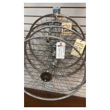 Assorted Vintage Bicycle Wheels with Hubs