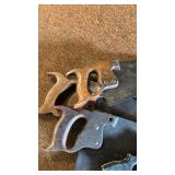 Collection of Vintage Hand Saws with Wood Handles