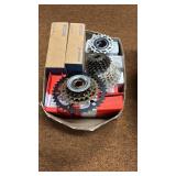 Collection of Bicycle Freewheels Including Shimano and Sprocket Gears