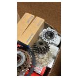 Collection of Bicycle Freewheels Including Shimano and Sprocket Gears