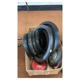 Lot of Solid Rubber Tires with Assorted Wheels