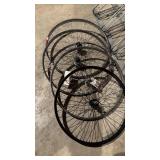 Set of 4 Vintage Bicycle Wheels 26" x 1-3/8" with Shimano Assembly