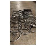Collection of 21 Assorted Bicycle Wheels