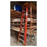 Werner Pro Series 10 ft Fiberglass Ladder - 300 lb Capacity