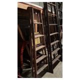 Collection of Antique Wooden Ladders
