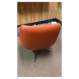 Vintage Orange Swivel Lounge Chair