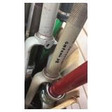 Box of Assorted Schwinn Ashtabula Forks and Parts