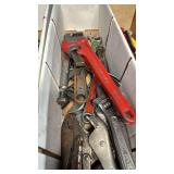Collection of Adjustable Wrenches and Vice Grips
