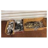 Lot of Assorted Bicycle Parts: Brake Levers, Derailleurs, and Freewheel Cogs