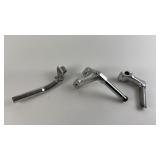 Set of 3 Vintage Mountain Bike Stems and Seatpost