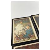 Set of 4 Framed Vintage Cycling Poster Prints