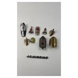 Collection of 9 Vintage Bicycle Head Badges