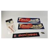 Collection of Vintage Schwinn Bicycle Stickers and Enamel Pin