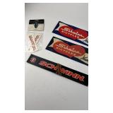Collection of Vintage Schwinn Bicycle Stickers and Enamel Pin