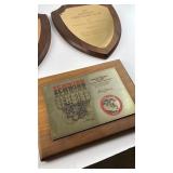 Collection of 4 Schwinn Dealer Award Plaques from the Thousand Club