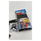 Collection of Bicycle Accessories Including Foam Grips and Adapters