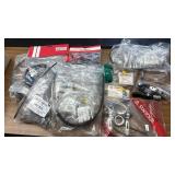Collection of Bicycle Shifters and Parts Including Shimano and SunRace
