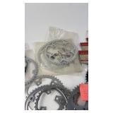 Collection of Bicycle Chainrings in Various Sizes