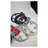 Collection of Bicycle Chainrings in Various Sizes