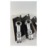 Set of Adjustable Bicycle Stems in Silver and Black