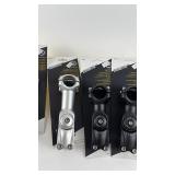 Set of Adjustable Bicycle Stems in Silver and Black