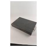 Vintage Cash Box with Compartments and Key