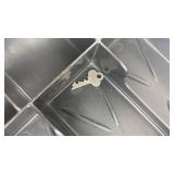 Vintage Cash Box with Compartments and Key