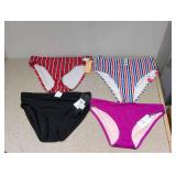 (4) NEW WOMENS ASSORTED SWIMWEAR BOTTOMS (LARGE)