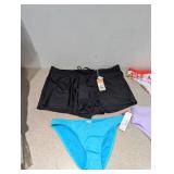 (4) NEW WOMENS ASSORTED SWIMWEAR BOTTOMS (LARGE)