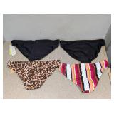 (4) NEW WOMENS ASSORTED SWIMWEAR BOTTOMS (LARGE)