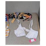 (4) NEW ASSORTED SWIMWEAR TOPS (LARGE)