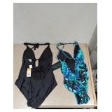 (2) NEW ASSORTED ONE PIECE WOMENS SWIMSUITS (MEDIUM)
