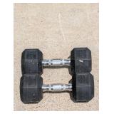 (2) NEW 25LBS. DUMBBELLS