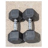 (2) NEW 25LBS. DUMBBELLS