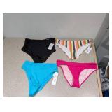 (4) NEW ASSORTED WOMEN’S SWIMWEAR BOTTOMS (SMALL)