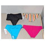 (4) NEW ASSORTED WOMEN’S SWIMWEAR BOTTOMS (SMALL)