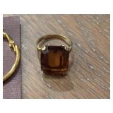 Vintage Twisty Loops and Avon Topaz Fashion Ring