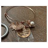 Assorted Jewelry, Pins and Stamps