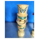 Pair Of Vintage Kitschy Asian Creative Koheshis w/Rattle Rings Floral Vintage