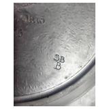 This is a vintage commemorative pewter plate titled "The Great American Revolution 1776," featuring a ceramic insert depicting the iconic "Spirit of 