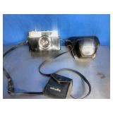 Minolta Hi-Matic 7s Camera with Original Case, Strap, and Flash