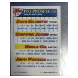 Chipper Jones Trading Cards in Sleeves